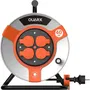 Quarx - Enrouleur de chantier 40 m câble H07RN-F 3G2,5mm², tambour métallique, 3000W, protection thermique, usage intérieur/extérieur