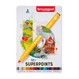 Bruynzeel Estuche de 10 rotuladores Superpoint