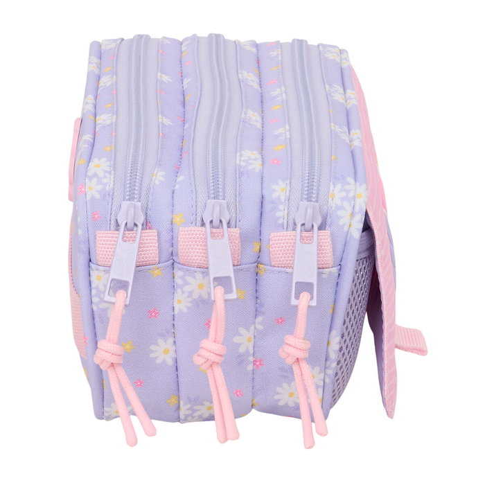 Fourre-tout Safta Bouquet Rose Lila 21,5 x 10 x 8 cm