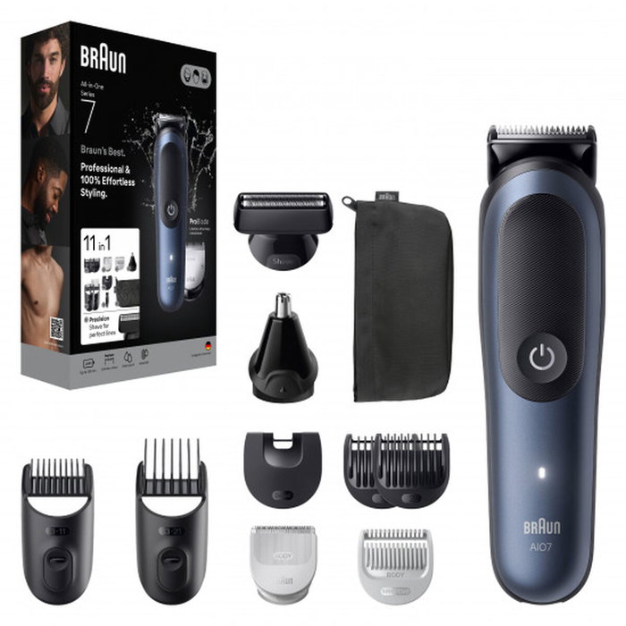 Braun MGK7540 Series 7 Kit 11-en-1, Noir et Bleu Braun MGK7540 Series 7 Kit 11-en-1, Noir et Bleu