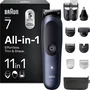 Braun MGK7540 Tondeuse homme rechargeable étanche, autonomie 120 min, kit 11-en-1 pour barbe, cheveux et corps, noir