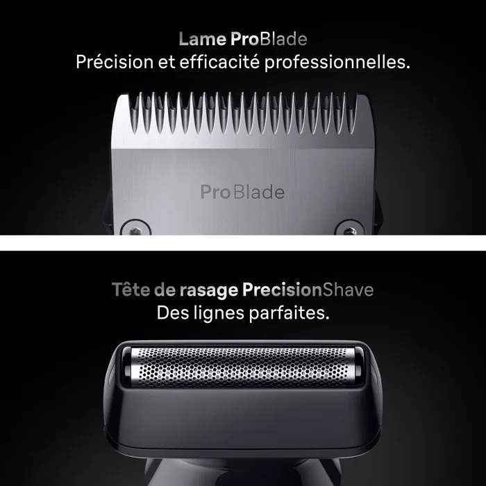 Braun MGK7540 Tondeuse homme rechargeable étanche, autonomie 120 min, kit 11-en-1 pour barbe, cheveux et corps, noir