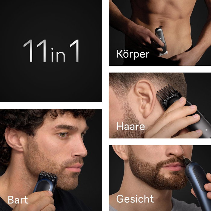 Braun MGK7540 Series 7 Kit 11-en-1, Noir et Bleu Braun MGK7540 Series 7 Kit 11-en-1, Noir et Bleu