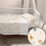 Jeu de draps pour berceau HappyFriday HF Mini Animals Multicouleur Lit de bébé