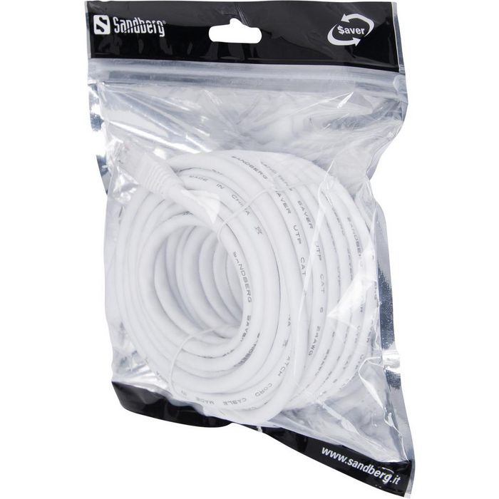 Sandberg Câble Réseau RJ45 UTP Cat6 10 mètres - Haut Débit 1000 Mbit/s - Référence: 5705730306976 Sandberg Câble Réseau RJ45 UTP Cat6 10 mètres - Haut Débit 1000 Mbit/s - Référence: 5705730306976