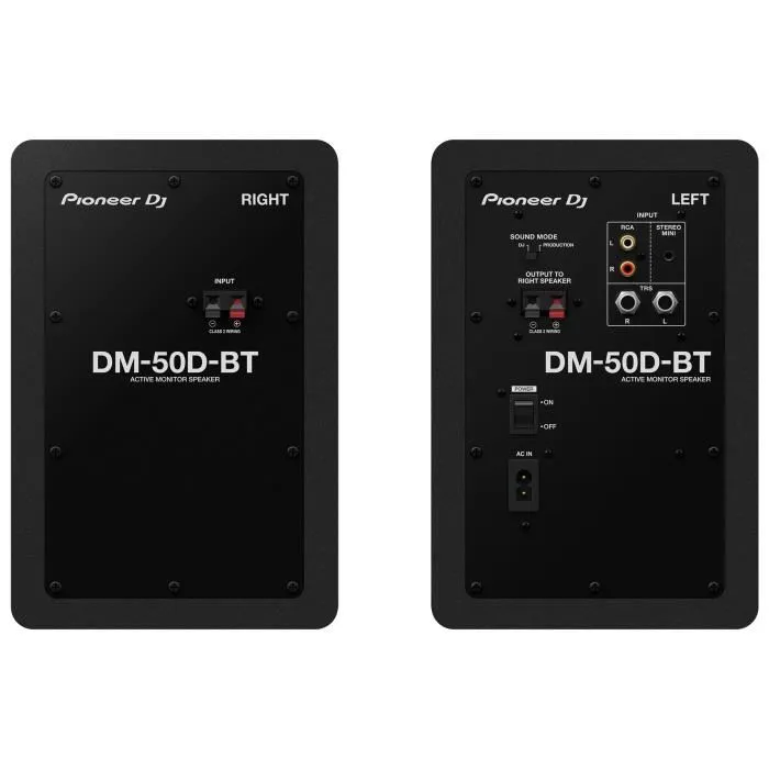 Pioneer DJ DM-50D-BT Enceintes de Monitoring Bluetooth 2x25W Noir