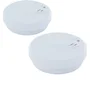 Chacon 34273 - Lot de 2 détecteurs de fumée optiques avec pile alcaline 9V, 85 dB, autonomie 5 ans, indicateur pile faible, installation facile