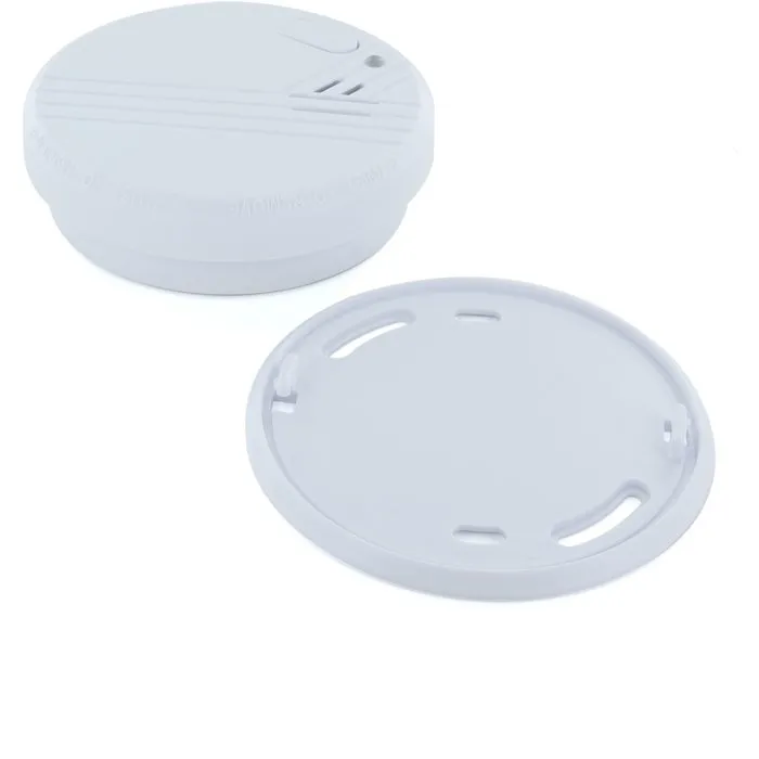 Chacon 34273 - Lot de 2 détecteurs de fumée optiques avec pile alcaline 9V, 85 dB, autonomie 5 ans, indicateur pile faible, installation facile