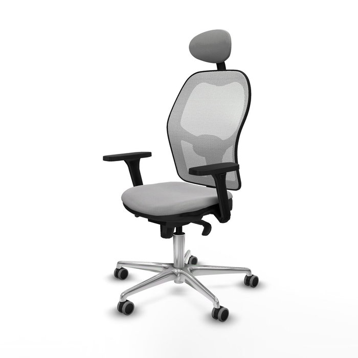 Piqueras y Crespo Chaise de Bureau avec Appui-tête Jorquera 3D086G1 Gris clair Piqueras y Crespo Chaise de Bureau avec Appui-tête Jorquera 3D086G1 Gris clair