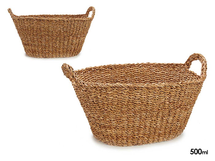 Giftdecor Cesto Asa Ovalado 60x28x40 cm Marron Alge de mer 20L (Set de 6) Giftdecor Cesto Asa Ovalado 60x28x40 cm Marron Alge de mer 20L (Set de 6)