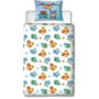 Pokemon Parure de lit réversible Pikachu et Starter Bleu Microfibre 140x200 cm