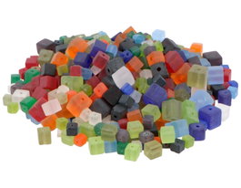 Innspiro Mélange de perles en verre cube glacé 4-6-8mm 300g