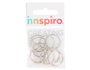 Innspiro Set de 10 anneaux doubles en fer argenté 20 mm
