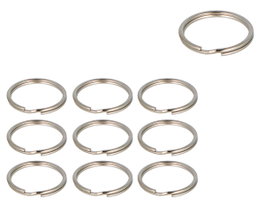 Innspiro Set de 10 anneaux doubles en fer argenté 20 mm