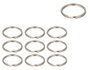 Innspiro Set de 10 anneaux doubles en fer argenté 20 mm