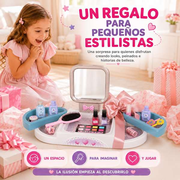 Jugatoys - ponteguap@ Tocador de belleza con espejo y accesorios