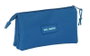 Safta Tri-porte-choses triple Real Madrid pour fille, bleu, 22x12x3 cm - Pochette accessoires football