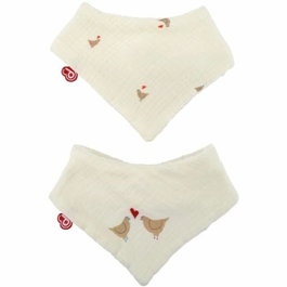 Domiva Lot de 2 bavoirs bandanas Maternity Love, Crème