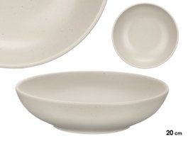 VESSIA Plat creux 20 cm moteado gris clair