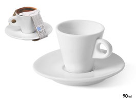 VESSIA Taza Cafe Larga 90ml Blanco