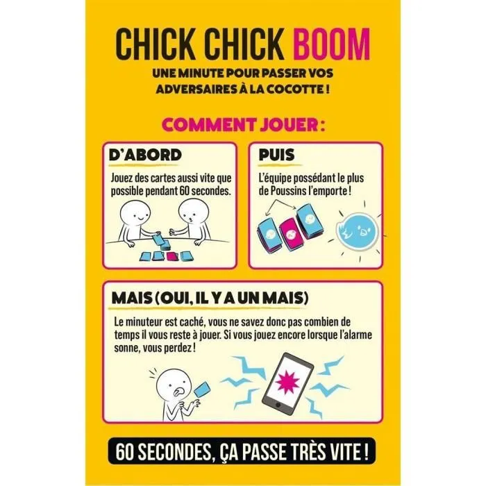 Asmodee Chick Chick Boom - Jeu de cartes frénétique - Langue française - Pour enfants à partir de 4 ans