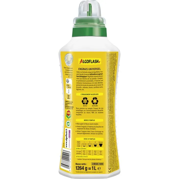 Algoflash Engrais Universel 1 L Algoflash Engrais Universel 1 L