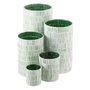 BigBuy Home Bougeoir Vert Verre Ciment 10 x 10 x 13 cm