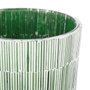 BigBuy Home Bougeoir Vert Verre Ciment 10 x 10 x 13 cm