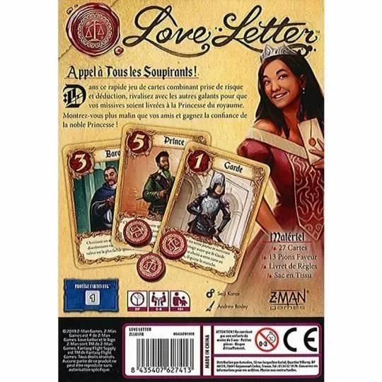 Asmodee - Love Letter (Eco Box) - Jeu de cartes, bluff et déduction, pour 8 ans et plus, français