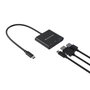 Conceptronic DONN01B Adaptateur 3-en-1 USB-C vers HDMI, USB 3.0 et USB-C PD Noir