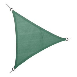 Faura Toile de store voile triangulaire vert 5 x 5 x 5 m polyéthylène anti-UV avec anneaux inox