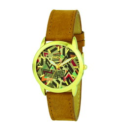 SNOOZ SPA1039-81 - Montre Femme en Acier Doré et Cuir Camel