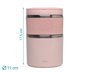 KioKids - Thermos double pour aliments en acier inoxidable 304 - 2 contenants (300 ml + 630 ml) - Capacité totale 930 ml - Rosa - Pour bébés et enfants