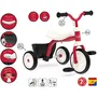 Smoby Rookie Tricycle Enfant - Cadre et guidon métal - Robuste et confortable - 58 x 41 x 50.5 cm - Rouge - 3 roues - À partir de 2 ans
