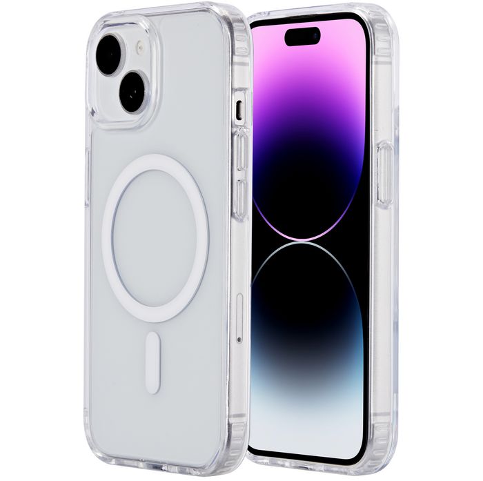 eSTUFF Coque hybride magnétique BERLIN pour iPhone 15 Plus - Transparente