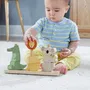 Fisher-Price Jouet en Bois à Empiler et Trier Animaux, 10 Pièces, Crocodile Lion Koala, Motricité Fine, Dès 12 Mois, Réf HXV04