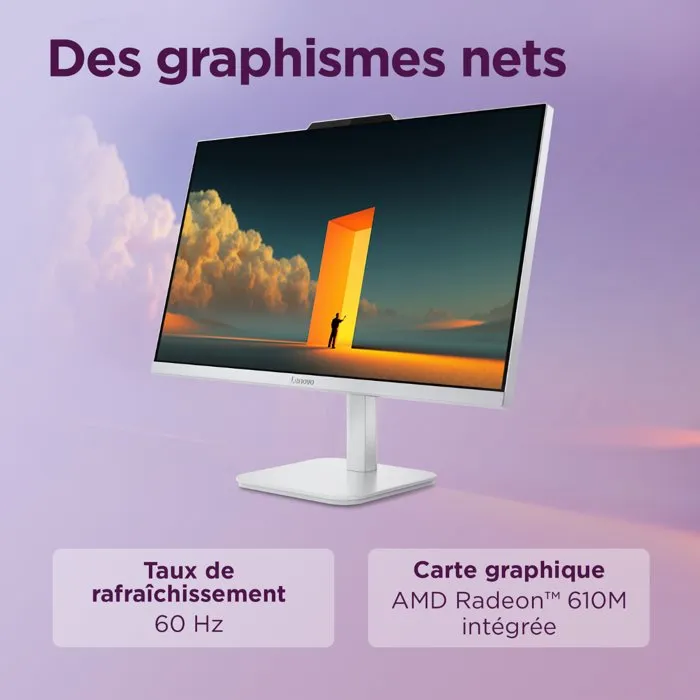 Lenovo A105 24 PC Tout-en-un - 23.8 FHD - Ryzen 5 40 - 16 Go RAM - 512 Go SSD
