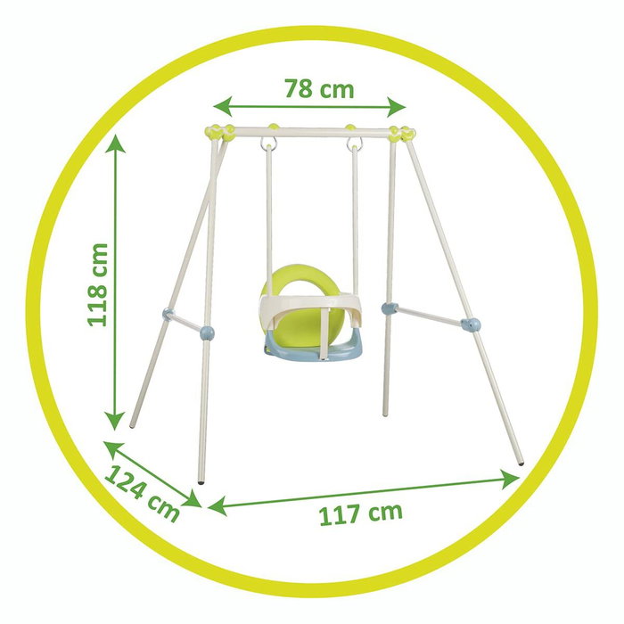 Smoby Portique Métal Baby Swing Vert