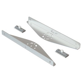 HERRAJES ALK Jeu de 2 supports pour étagère réglable KUADROSISTEM 258 mm gris