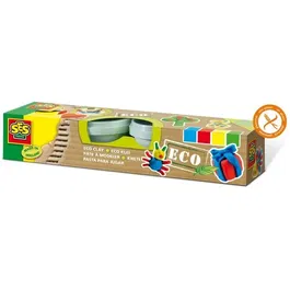 Ses Creative Pâte à modeler écologique 4 pots 4x90g multicolore - Réf. 24911 - À partir de 24 mois, garantie 2 ans