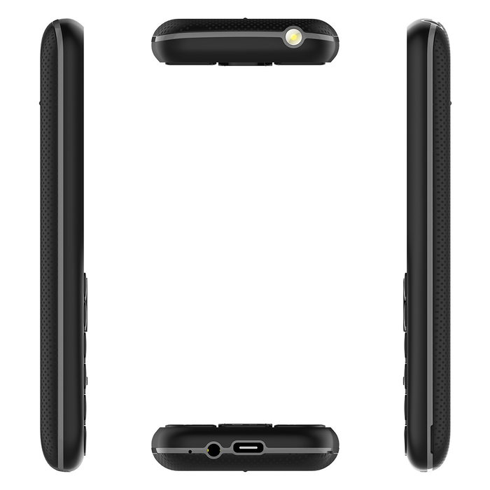 MyPhone 6410 LTE Téléphone Mobile 4G, écran 2.4 Pouces, Batterie 1400 mAh, USB-C, Double SIM, Noir