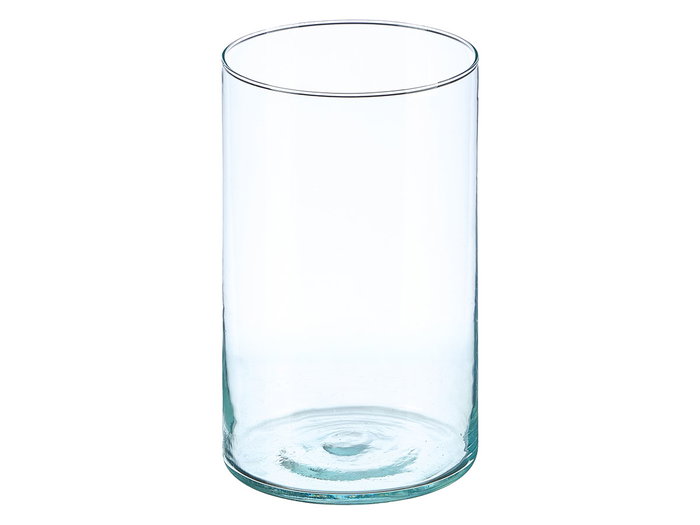 GIFTDECOR Vase Cylindre en Verre Transparent 12cm x 21cm