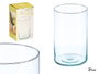 GIFTDECOR Vase Cylindre en Verre Transparent 12cm x 21cm