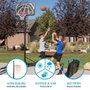 Color Baby - Panier de basket portable en polyéthylène Lifetime avec panneau réglable en hauteur (229-305 cm)