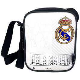 CYP BRANDS Bandoulière Real Madrid, Sac à bandoulière avec fermeture éclair, 17x9x21 cm, Grande capacité