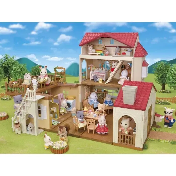 Sylvanian Families - Maison éclairée et modulable avec pièce secrète - 5708 - Jouet de maison de poupée à construire et à éclairer