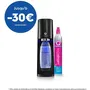 Sodastream E-TERRA Machine à Soda et Eau Pétillante - Bouteille Compatible Lave-Vaisselle Incluse + 1 Recharge de Gaz 60L - Noir