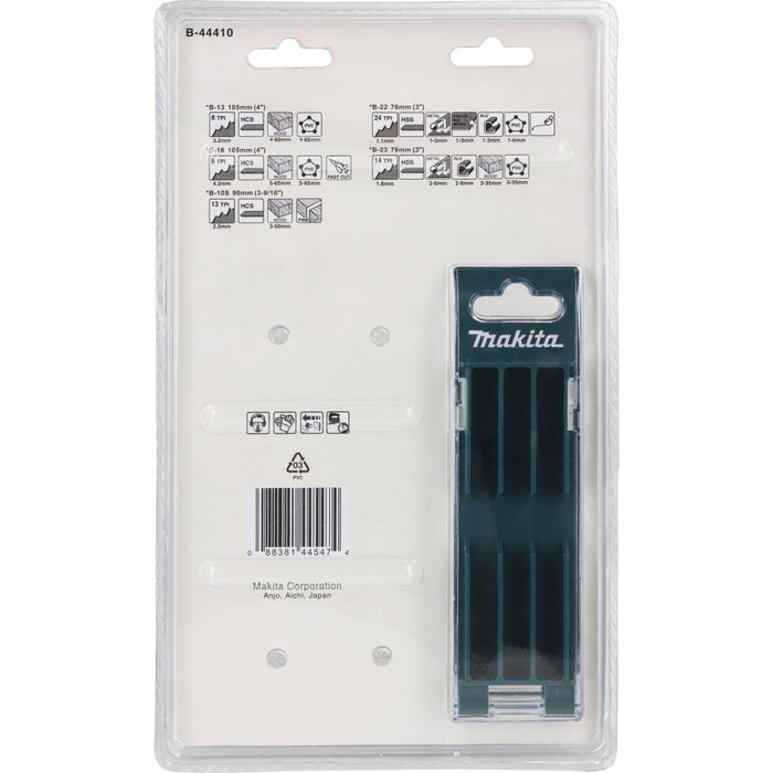 Makita B-44410 Assortiment de lames de scie sauteuse A de 10 pièces