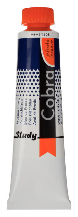 Cobra Peinture à l'huile Cobra Study Color Bleu de Prusse 508, 40 ml Cobra Peinture à l'huile Cobra Study Color Bleu de Prusse 508, 40 ml