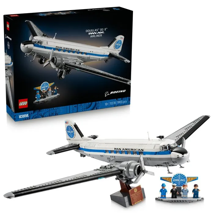 LEGO Icons Douglas DC-3 de la PAN AM - Avion de Ligne Retro LEGO Icons Douglas DC-3 de la PAN AM - Avion de Ligne Retro